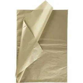 Papier de soie, feuille 50x70 cm, 14 gr, or, 6flles