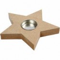 Bougeoir, d: 15 cm, h: 18 mm, MDF, 1pièce