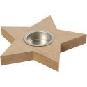 Bougeoir, d: 15 cm, h: 18 mm, MDF, 1pièce