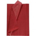 Papier de soie, feuille 50x70 cm, 17 gr, rouge, 6flles