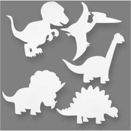 Dinosaures , h: 15-22 cm, l: 24-25 cm, 16pièces, 230 gr