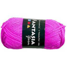 Pelote de laine acrylique Fantasia, L: 35 m, rose néon, Maxi, 50gr