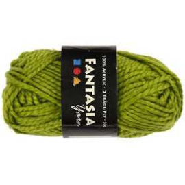 Pelote de laine acrylique Fantasia, L: 35 m, vert, Maxi, 50gr