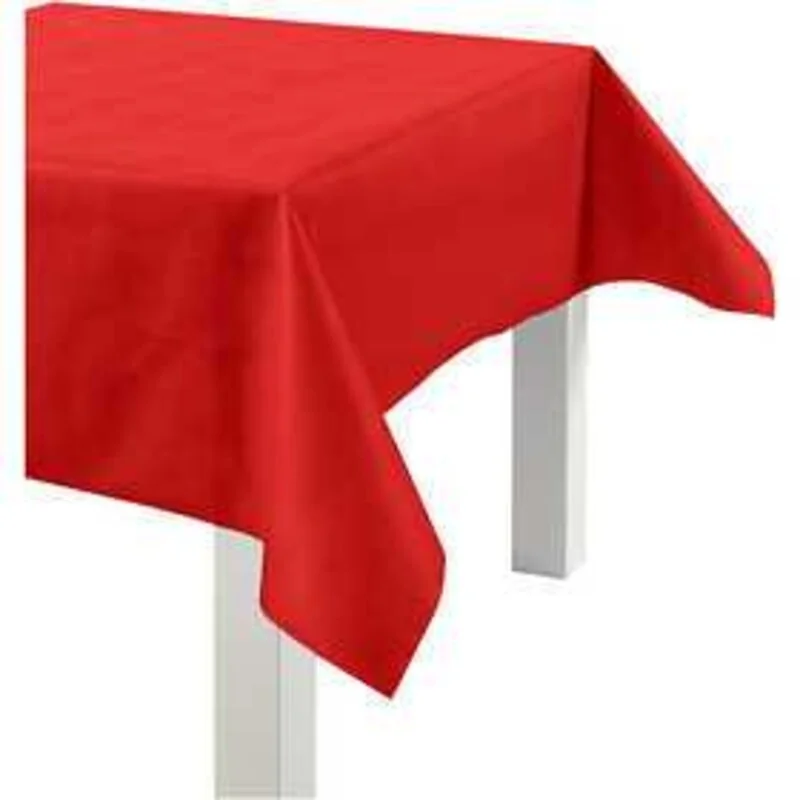 Nappe de table immitation textile, rouge, l: 125 cm, 70 g/m2, 10m