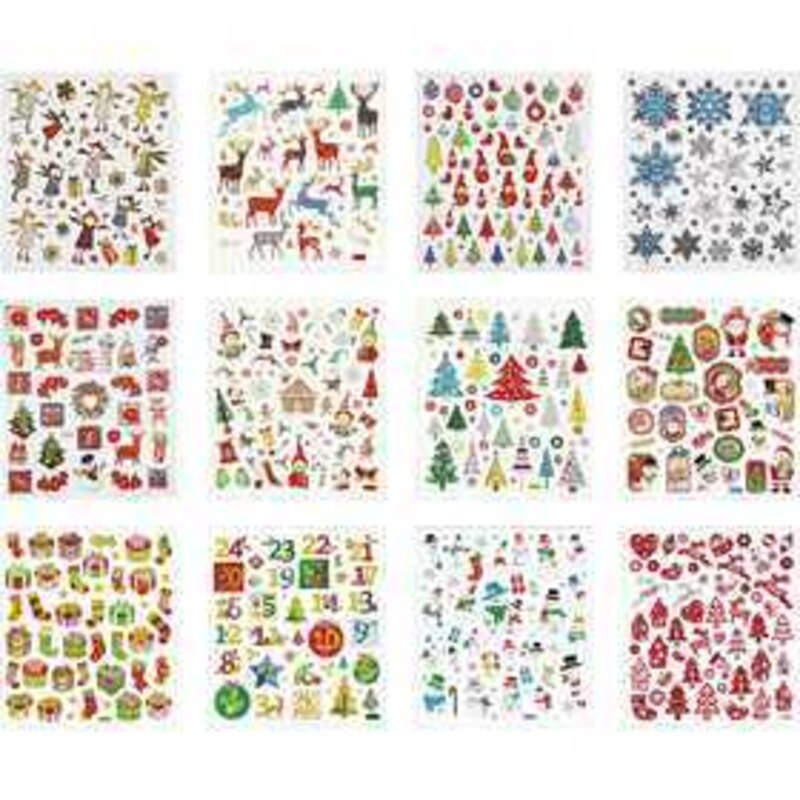 Autocollant pour vitrines : Kit de Stickers Petit Train de Noël