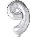 Ballon en aluminium, argent, h: 41 cm, 9, 1pièce