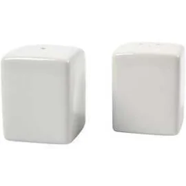 Set de sel et poivre, h: 6 cm, dim. 5x5 cm, blanc, 6sets