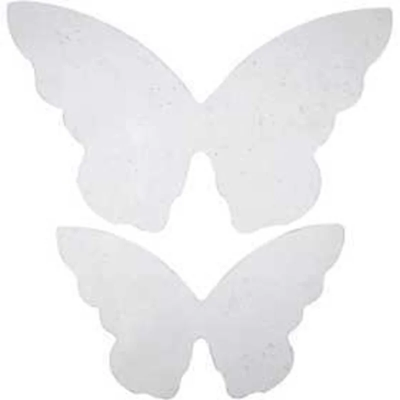 Ailes de papillon, dim. 12x7 cm, dim. 16x9,5 cm, 20pièces