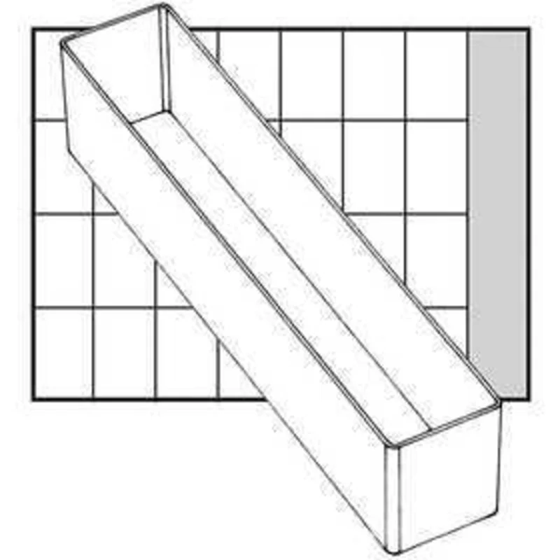 Godet de rangement, dim. 218x39 mm, h: 47 mm, Type A9-4 , 1pièce