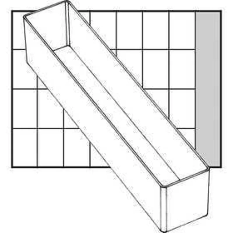 Godet de rangement, dim. 218x39 mm, h: 47 mm, Type A9-4 , 1pièce