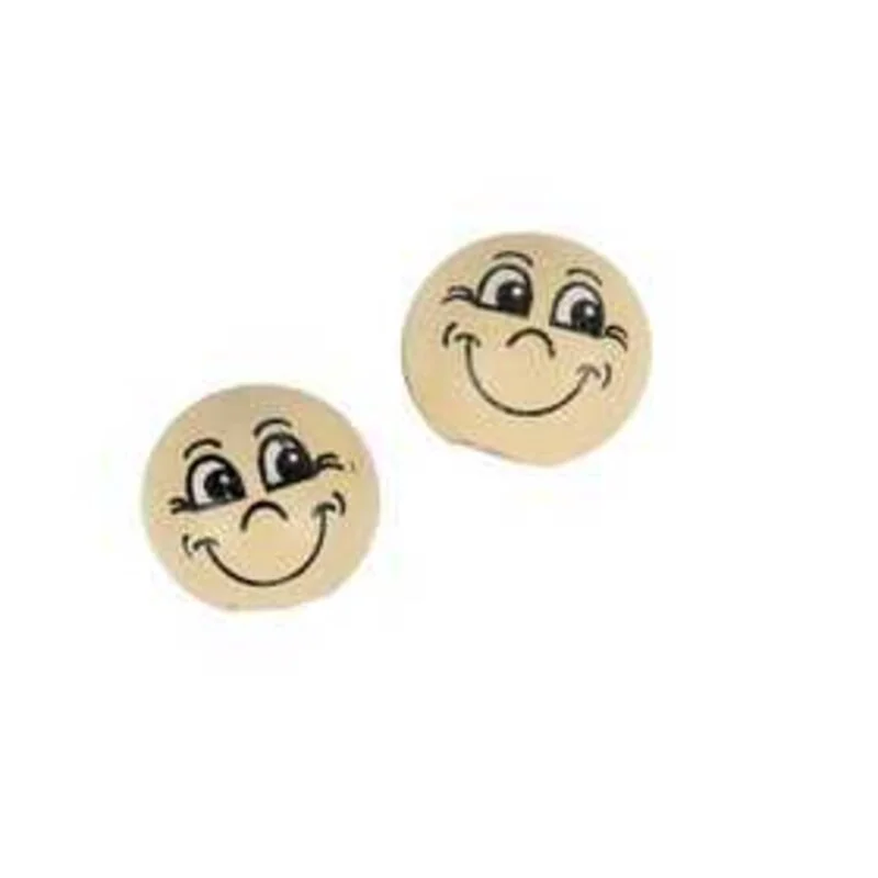 Têtes emoticône, d: 12 mm, Bois, 20pièces