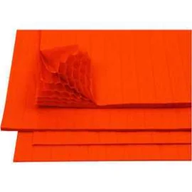 Papier nid d'abeilles, feuille 28x17,8 cm, orange, 8flles