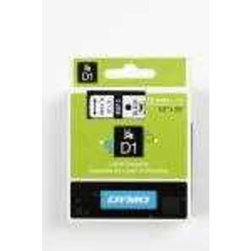 Cassette Dymo D1, l: 12 mm, blanc, 7m