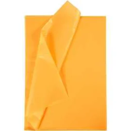 Papier de soie, feuille 50x70 cm, 17 gr, jaune, 25flles