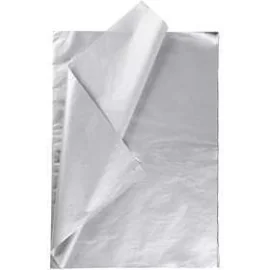 Papier de soie, feuille 50x70 cm, 14 gr, argent, 25flles