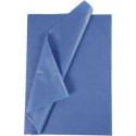 Papier de soie, feuille 50x70 cm, 14 gr, bleu, 25flles