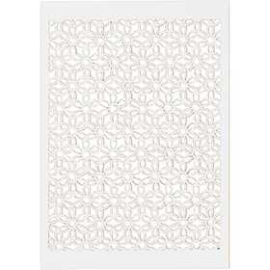 Papiers divers Papier cartonné avec motif dentelle, blanc, feuille 10,5x15 cm, 200 gr, 10pièces