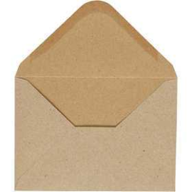 Enveloppes, naturel, dim. 11,5x16 cm, 110 gr, 10pièces