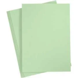 Papier cartonné, A4 210x297 mm, 220 gr, vert clair, 10pièces