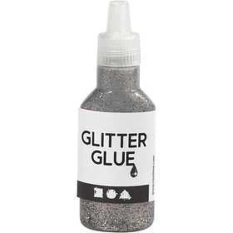 Colle à paillettes, argent, 25ml