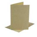 Cartes et enveloppes, dimension carte 10,5x15 cm, dimension enveloppes 11,5x16,5 cm, naturel, 10sets