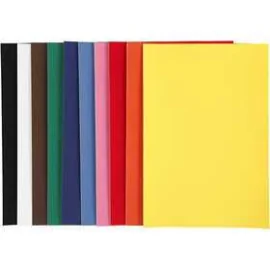 Papier velours, A4 21x30 cm, 140 gr, Couleurs assorties, 10flles