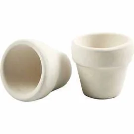 Pots de fleurs, d: 5,2 cm, h: 4,6 cm, blanc, 48pièces