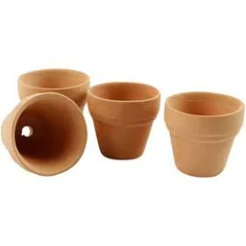 Pots de fleurs, d: 3,4 cm, h: 3,1 cm, 48pièces