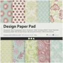 Bloc de Papier design, feuille 15,2x15,2 cm, 120 gr, mintgrøn, violet, 50flles