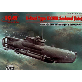 Maquette bateau U-Boot type XXVIIB Seehund : sous-marin de poche de version tardive