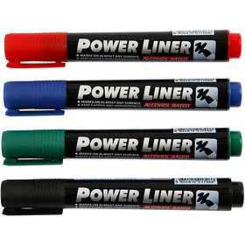  Power Liner, trait: 1,5-3 mm, Couleurs assorties, 4assortis