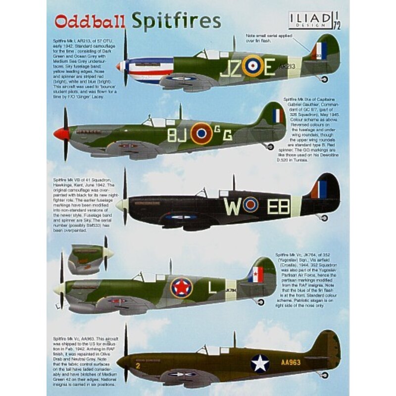 Décal Oddball Supermarine Spitfire 