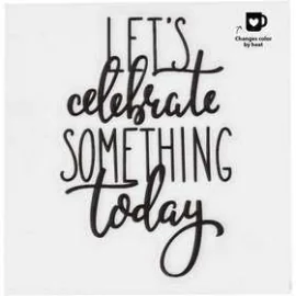 Autocollant pour verre & porcelaine, d: 8 cm, Let´s celebrate something today , 1pièce