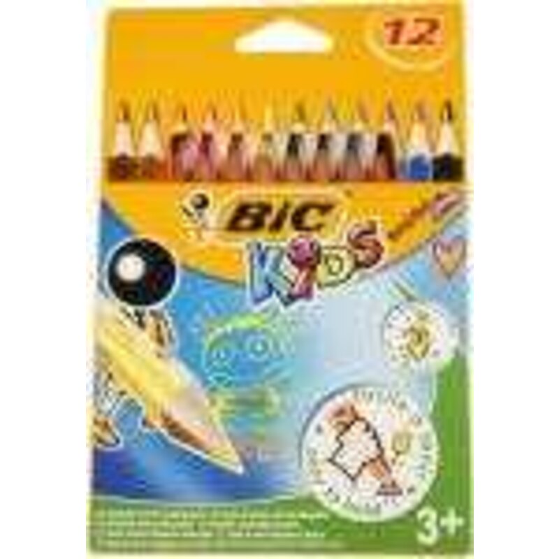 CC Hobby Crayons de couleur triangulaires Evolution, L: 14 cm, mine: 5 mm, Couleurs assorties, triangulaire, 12pièces
