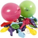 Ballons, Couleurs assorties, d: 23 cm, Ronds, 100pièces