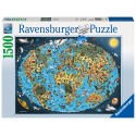 Ravensburger - Puzzle 1500 pièces - Mappemonde colorée