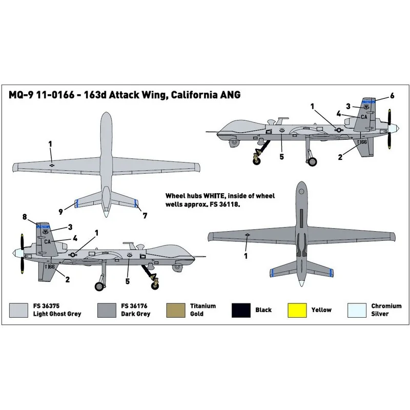 Attaque d'attaque 163d de General Atomics MQ-9 Reaper, Californie ANG