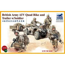 Quad Quad et armée britannique avec soldat