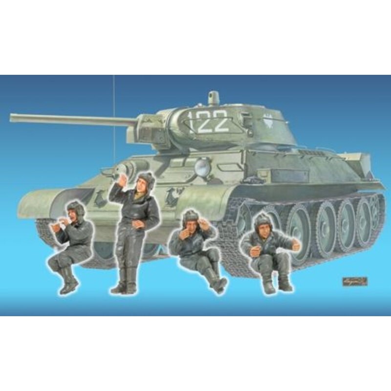 T-34 Tank Equipage (1) - 4 Figurines