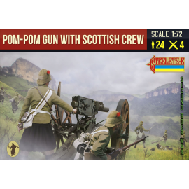 Figurine Pom-Pom Gun avec la guerre anglo-britannique des équipages britanniques