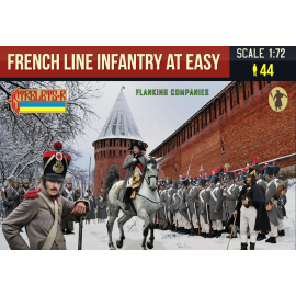 Figurine Infanterie de ligne française à l'aise en tenue hivernale (compagnies d'accompagnement) napoléonienne
