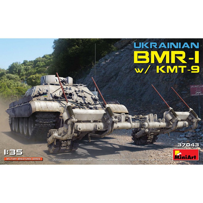 Ukraine BMR-1 avec KMT-9  MODÈLE HAUTEMENT DETAILLE  TOUS TRAPPES PEUVENT ÊTRE OU FERMEE POSÉES OUVERT  REALISABLE RMSh TRACKS  