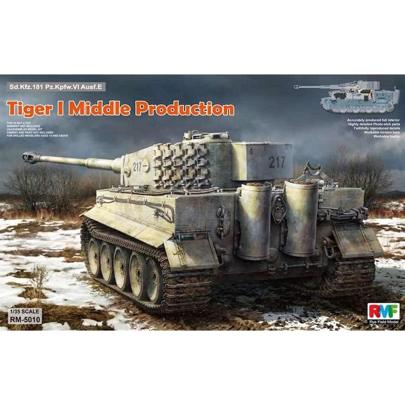 Pz.Kpfw.VI Tiger I Production Moyenne avec Intérieur Complet