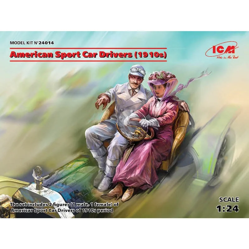 American Sport Car Drivers (1910s) (1 homme, 1 femme) (100% de nouveaux moules)