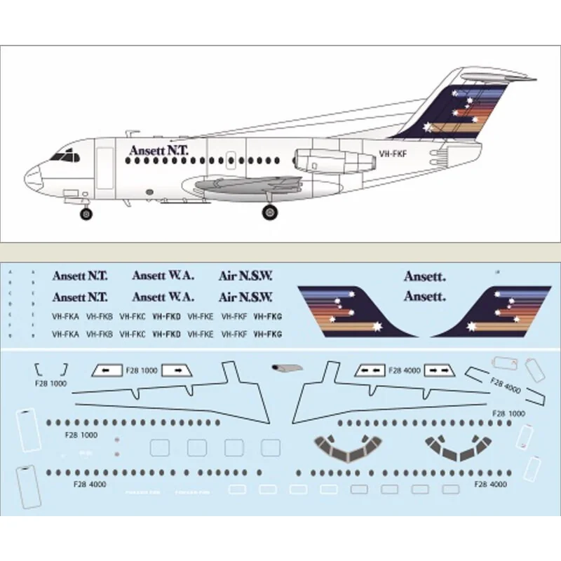 Fokker F-28-1000-Ansett