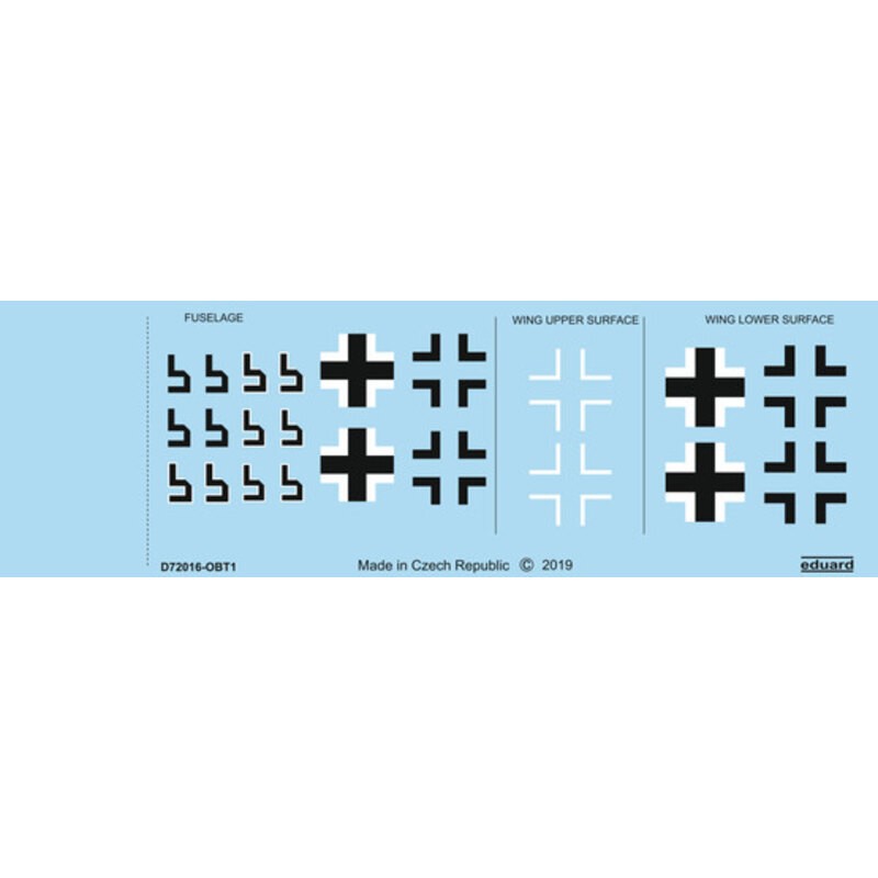 Décal Insigne national Focke-Wulf Fw-190A-8 (conçu pour être utilisé avec les kits Eduard)