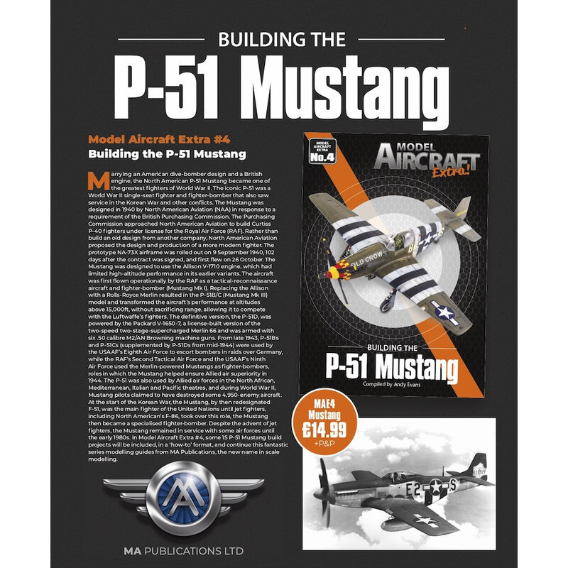 Livre Construction de la Mustang P-51D nord-américaine.