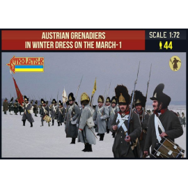 Figurine Grenadiers autrichiens en robe d'hiver le 1er mars napoléonien