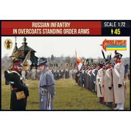 Figurine Infanterie russe en pardessus permanent Armoiries napoléoniennes