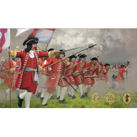 Figurine Infanterie britannique en attaque 1701-1714 Guerre de succession d'Espagne